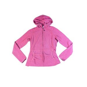 The North Face Women's Small Pink Zip Up‎ Sweater Embroidered Hoodie